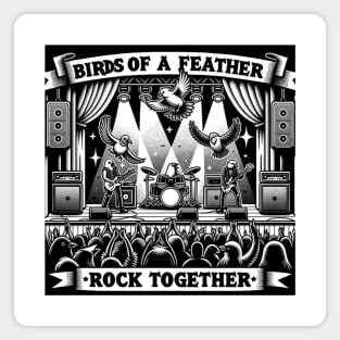 Birds of a Feather ROCK together! Rock and Roll band Magnet